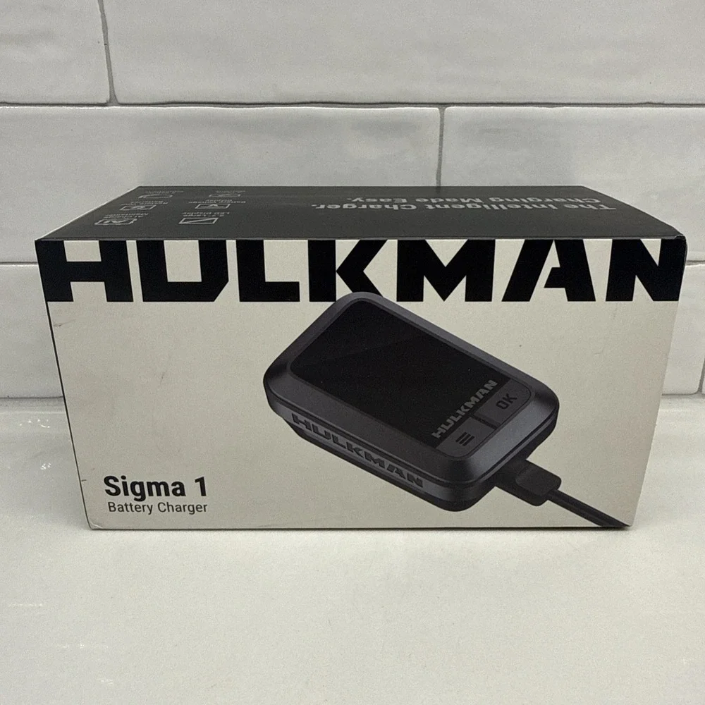 HULKMAN Sigma 1 Car ATV Boat Battery Charger - 1A 6V/12V Automatic Smart Trickle